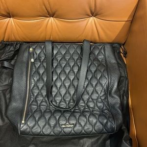 Vera Bradley Leah quilted leather tote